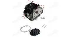 Cylinder head for 107cc 110cc 125cc  ATV quad bike D52.4 Full analogue ATV110081. Suitable for tuning 1P39FMA engine. BLACK