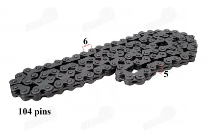 Engine chain 104 links GY6