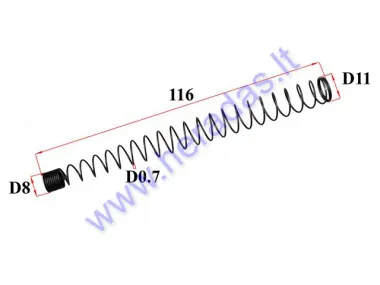 Engine tensioner spring for motorcycle, moped 4T 139FMA 50cc 70cc 120cc fits CHAMP DELTA, CHAMP MONTANA