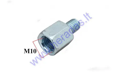 MIRROR ADAPTER, RIGHT THREAD TRANSITION FROM 8MM TO 10MM THREAD.