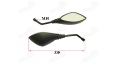 Mirrors for scooter, motorcycle 2 pcs. set M10, right-hand thread