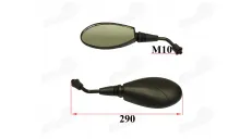 Mirrors for scooter, motorcycle 2 pcs. set M10, right-hand thread E MARK