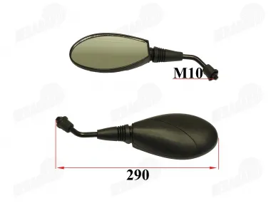 Mirrors for scooter, motorcycle 2 pcs. set M10, right-hand thread E MARK