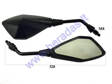 MIRRORS FOR SCOOTER MOTORCYCLE 2 PC SET M8