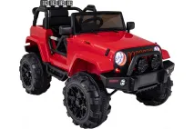 Single seater electric car Jeep Adventure, red