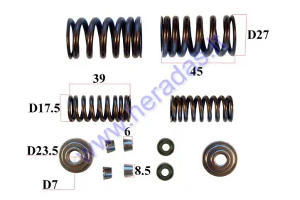 Valve spring set inner, outer, cuffs, caps ATV motorcycle valve retainers