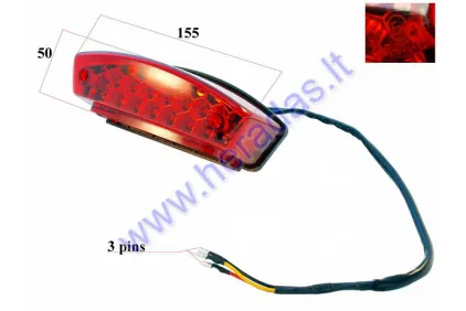 Tile light for ATV with number plate light