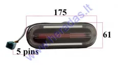 Tail light  for electric scooter  12V  fits AIRO since 2021.10 5 contacts with turns