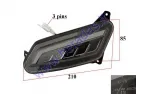 Left side turn signal light for electric trike scooter MS03ROF with roof E marking