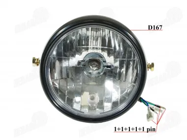 Front light for motorcycle, moped fits CHAMP DELTA, CHAMP MONTANA E mark