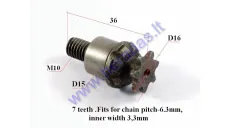 Front sprocket pinion for 50cc quad bike (by the clutch)