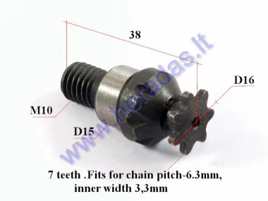 Front sprocket pinion for 50cc quad bike 7 tooth