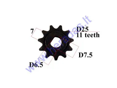 Front sprocket for electric engine 11 teeth D25 chain type 25H