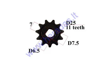 Front sprocket for electric engine 11 teeth D25 chain type 25H