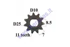 FRONT SPROCKET FOR ELECTRIC ENGINE 11 TEETH D25