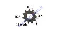 FRONT SPROCKET FOR ELECTRIC ENGINE 11 TEETH D25