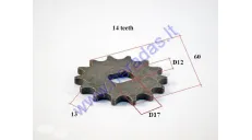 Sprocket 14 teeth D60