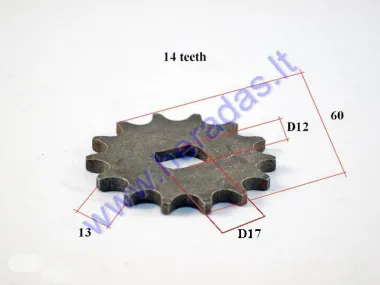 Sprocket 14 teeth D60