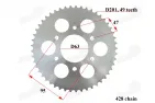 Rear sprocket 49teeth D201 6skD63 for ATV quad, motorcycle, moped chain type 428 ZIPP PRO 50