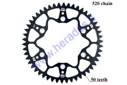 Rear sprocket aluminum KTM Husqvarna Husaberg 520 50 teeth Moto-master 7075 Racing MX