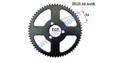 Rear sprocket for motorcycle 64 teeth outerd131 3hole 25H Pocket Bike