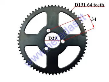 Rear sprocket for motorcycle 64 teeth outerd131 3hole 25H Pocket Bike