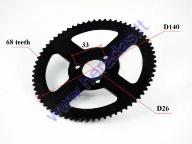 Rear sprocket for motorcycle 68 teeth  outerD140 D29 25H