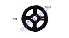 Rear sprocket for motorcycle 74 teeth  outerD152 D26 25H