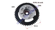 Rear sprocket with hub set 46teeth D190 4skD54, D70 ATV quad bike, motorcycle, moped chain type 428 fits CHAMP DELTA, CHAMP MONTANA