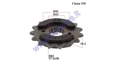 FRONT SPROCKET 15 teeth with damper 520 chain Aprilia Pegaso, Suzuki GSX-R, Honda NX,SLR Yamaha MT,XT