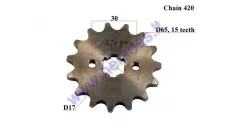 Front sprocket 15 teeth outerD64innerD17 chain7.7 CB for ATV quad bike