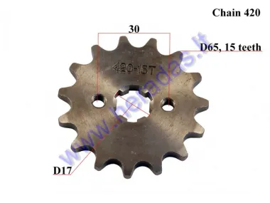 Front sprocket 15 teeth outerD64innerD17 chain7.7 CB for ATV quad bike