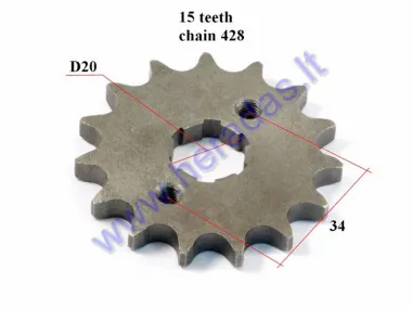 Front sprocket 15 teeth outerD64innerD20 chain8.6 for ATV quad bike