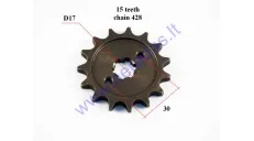 Front sprocket 15 teeth outerD65innerD17 chain8.6 for ATV quad bike