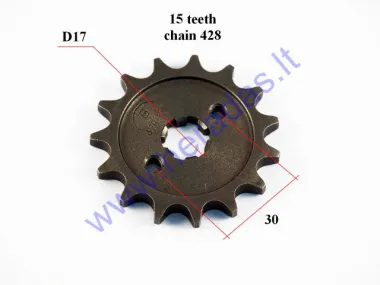 Žvaigždutė priekinė 15dant Diš65Dve17 gr8.6 ATV keturračio motociklo