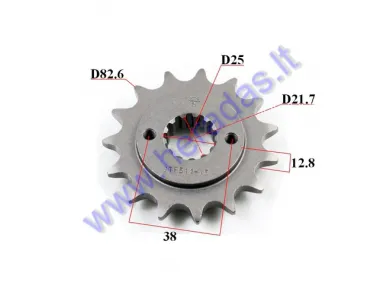 FRONT SPROCKET 15 TEETH D82.6 CHAIN TIPE 520