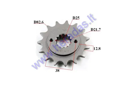 FRONT SPROCKET 15 TEETH D82.6 CHAIN TIPE 520