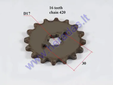 Front sprocket 16 teeth outerD68innerD17 chain420 for ATV quad bike