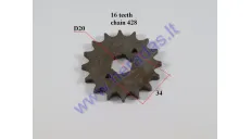 Front sprocket 16 teeth outerD70 innerD20 chain8.6 for ATV quad bike