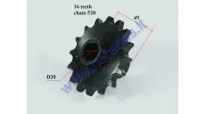 Front sprocket 16 teeth outerD89innerD20 chain530 for ATV quad bike