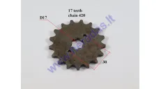 Front sprocket 17 teeth outerD73innerD17 chain7.7 for ATV quad bike