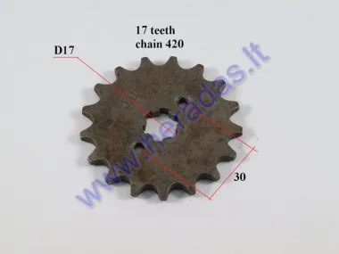 Front sprocket 17 teeth outerD73innerD17 chain7.7 for ATV quad bike