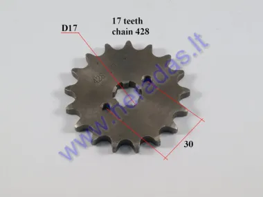 Front sprocket 17 teeth outerD73innerD17 chain8.6 for ATV quad bike